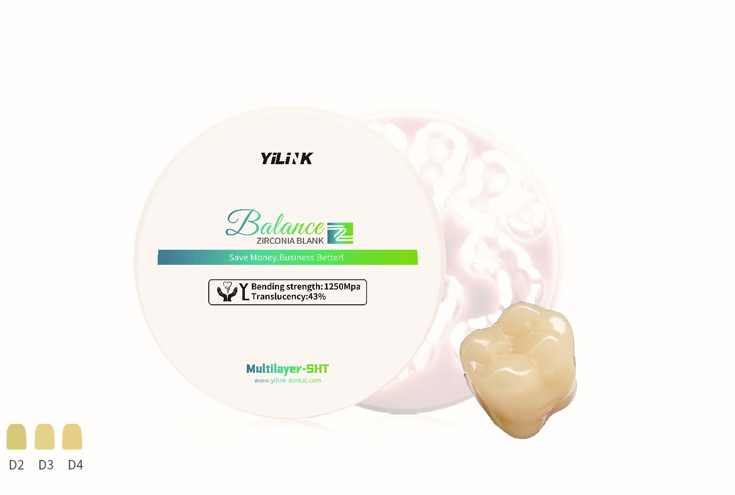 بلوک زیرکونیا Yilink Multilayer SHT